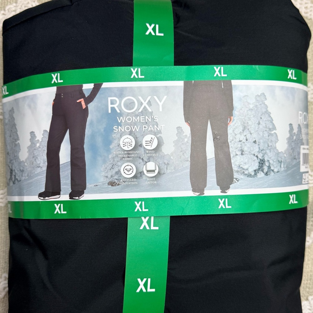 Roxy Women's Black Ski Snow pants size XL New